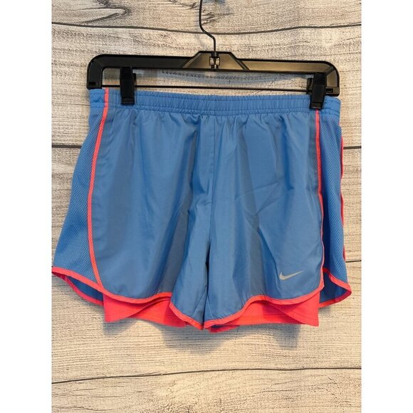 Nike Dri-Fit Running Shorts Blue & Pink Size S - Picture 1 of 3